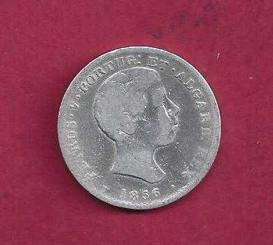 MONARQUIA   D. PEDRO V   500  REIS  1856 BC  PRATA