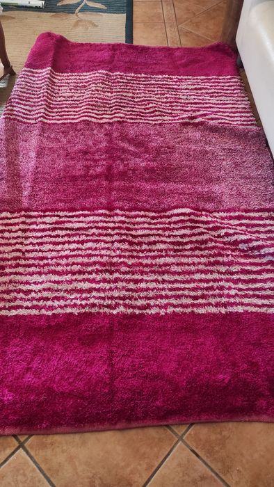 Carpete de algodão 160cmx230cm Rosa