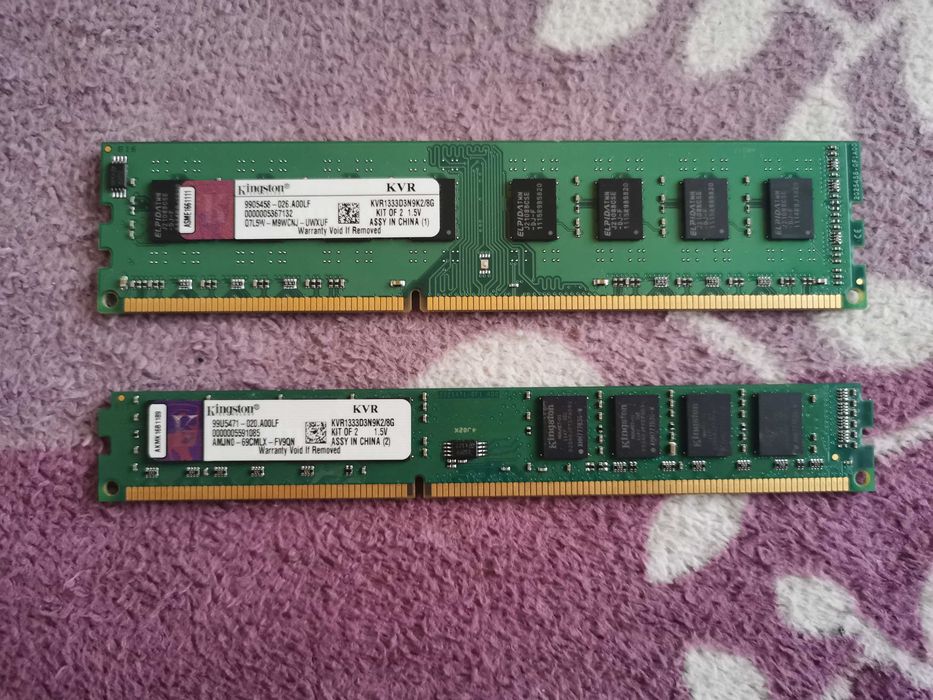 Pamięć RAM Kingston 4GB DDR3 1333MHz KVR1333D3N9K2/8G niski profil