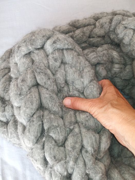 Cachecol único de pura lã Merino que nunca mais acaba