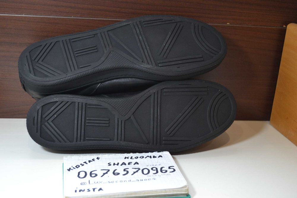 kenzo 45р кроссовки кеды кожаные оригинал. сникерсы