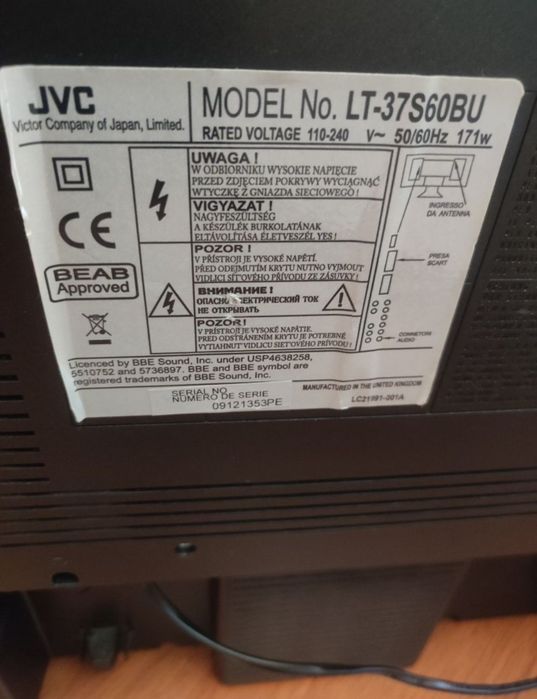 TV - JVC - 37 polegadas