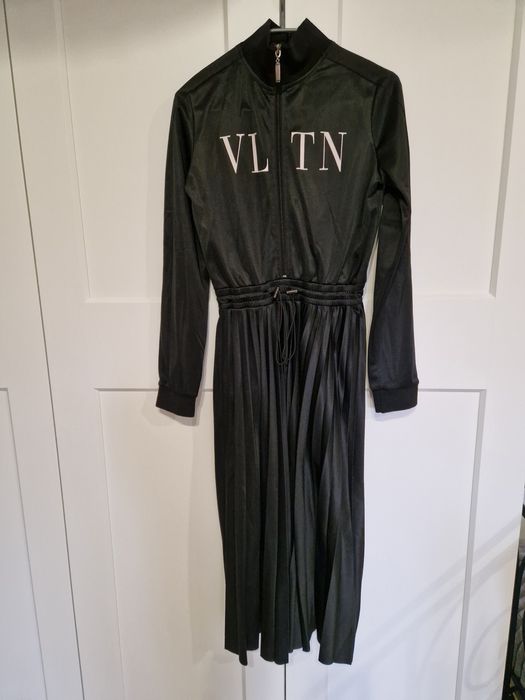 Sukienka długa, czarna, rozsuwana, plisowana, rozmiar 34, 36, xs, s