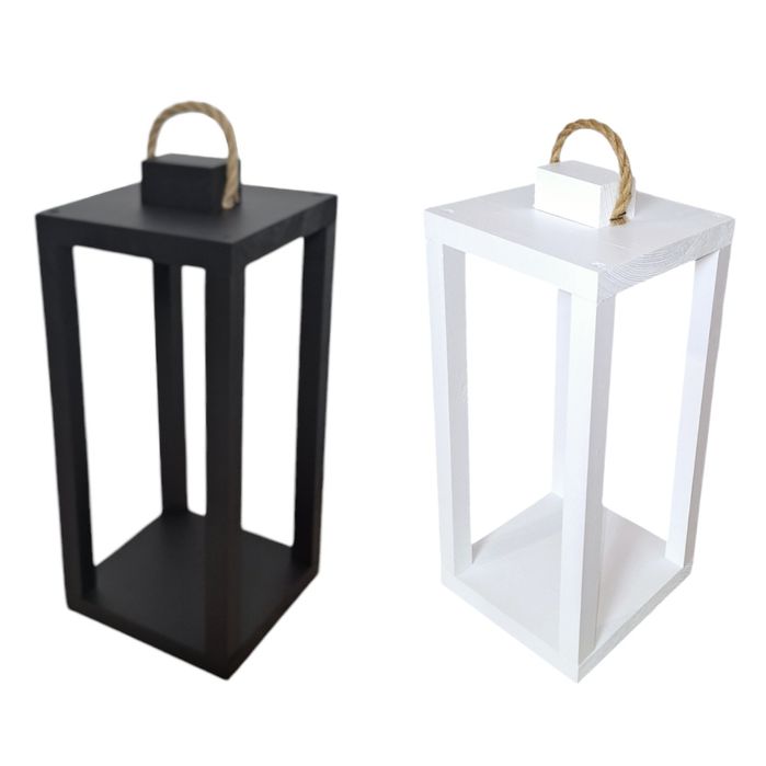 Lampion drewniany malowany