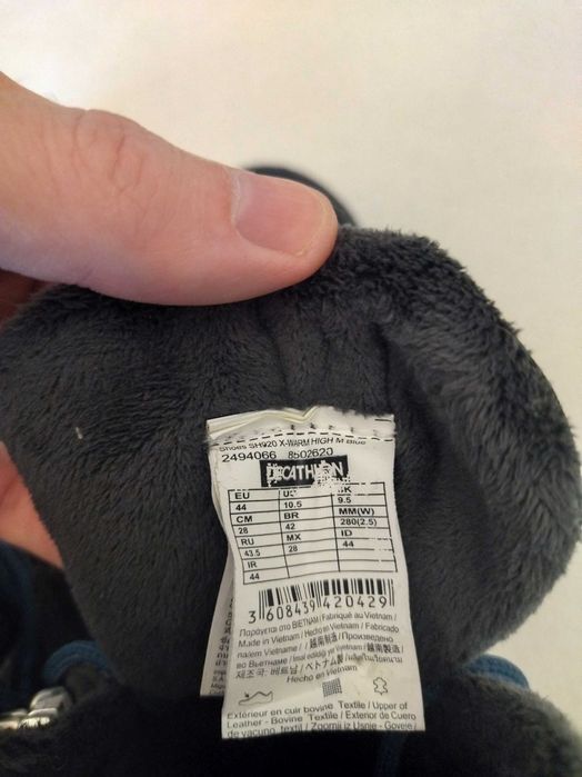 Черевики зимові Quechua 43,5-44р (28см)