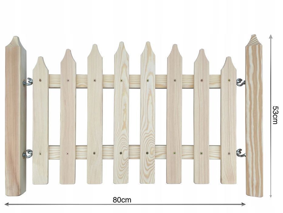 Płotek drewniany ogrodowy 80x53cm STONOGA płot impregnowany