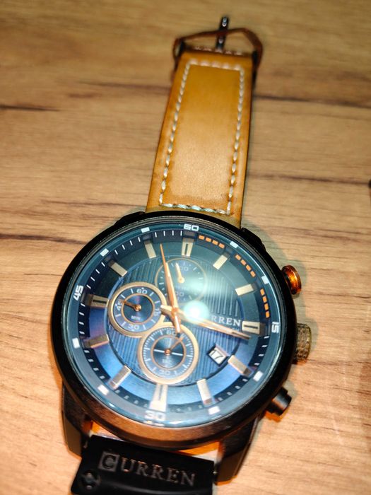 Zegarek męski x2 Curren na pasku + Nibosi bransoleta używane