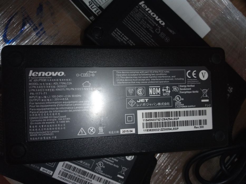 Електрошрот Lenovo 20V 8.5A usb pin 170W ориг блок живлення питания