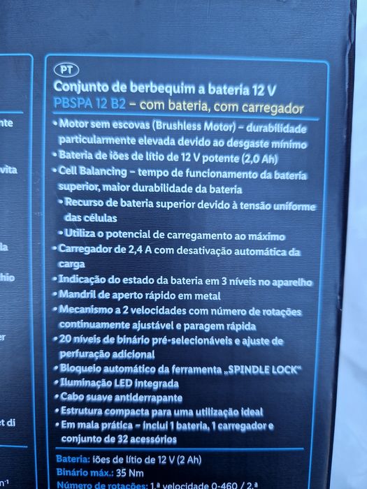 Aparafusadora parkside performance 12v nova estrear