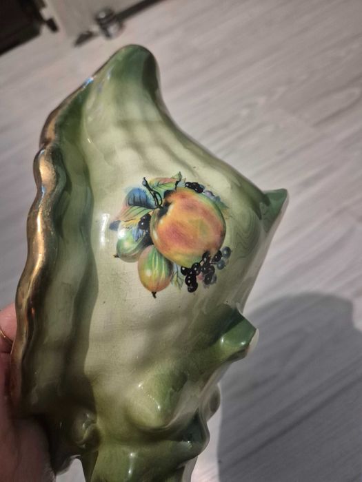 Ceramiczna misa , owocarka zielona