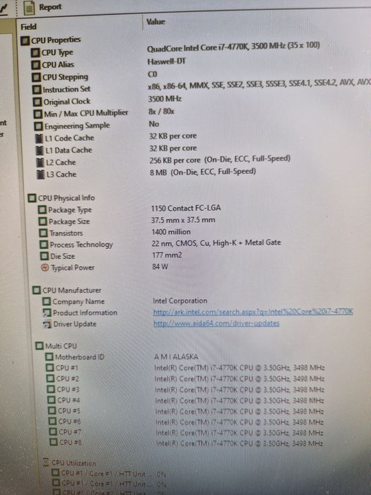 ASUS Z87A + intel i7-4770K 3.5-3.9ghz Мощний комплект 8потоків дляПК