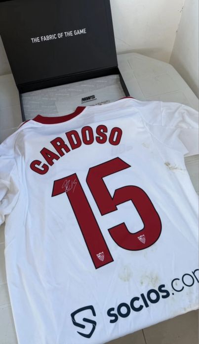 Fábio Cardoso Sevilha "Matchworn Shirt" autografada