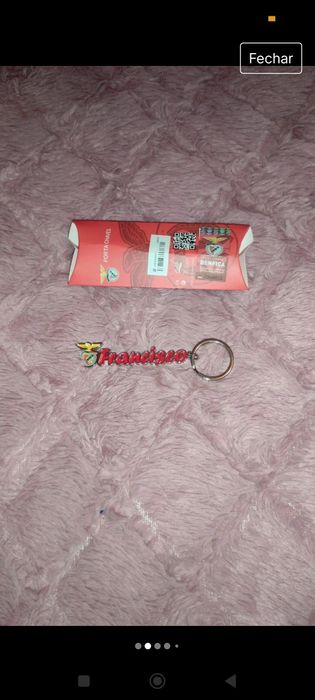 Porta chaves original e certificado NOVO em caixa do SLB - benfica - p