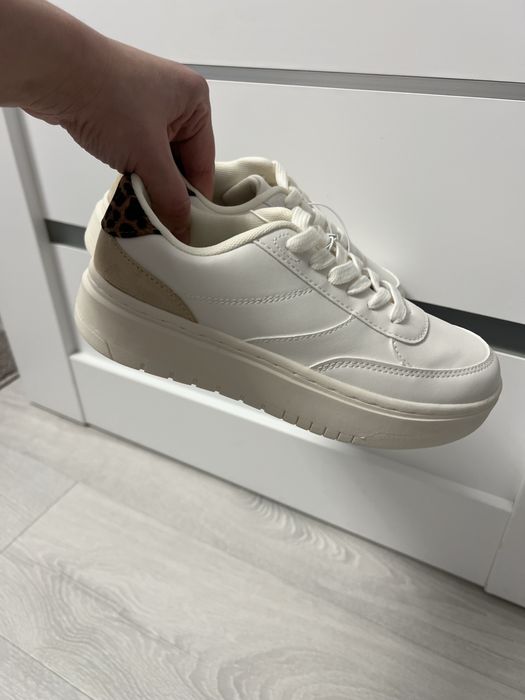 Шкіряні кросівки кеди мокасини 37 38 zara зара