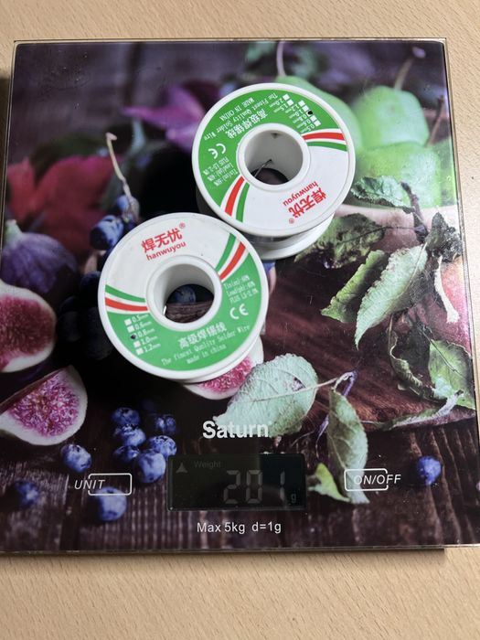 Припой біла катушка 100г., 0.8мм Hanwuyou