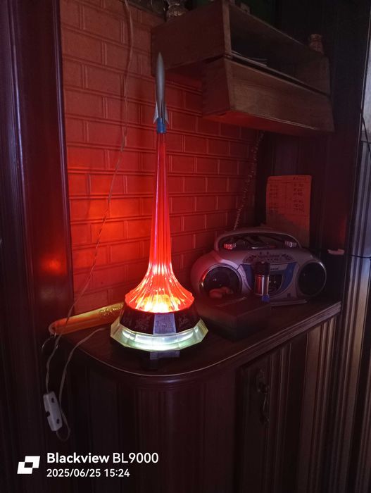 Светильник ночник Ракета лампа 60 лет СССР 24 съезд КПСС Космос 1971г