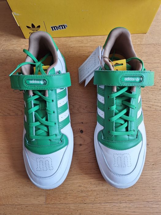 Męskie buty adidasy trampki forum low adidas m&ms zielone skóra 44 2/3