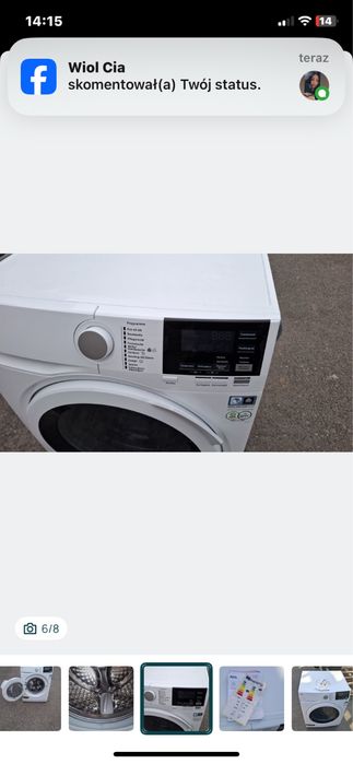 Pralka AEG 8 kg 1400 obrotow jak nowa