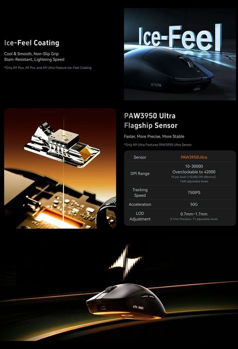 ATK A9 Plus‼️ГАРАНТІЯ‼️Ігрова мишка ATK Attack Shark VGN VXE