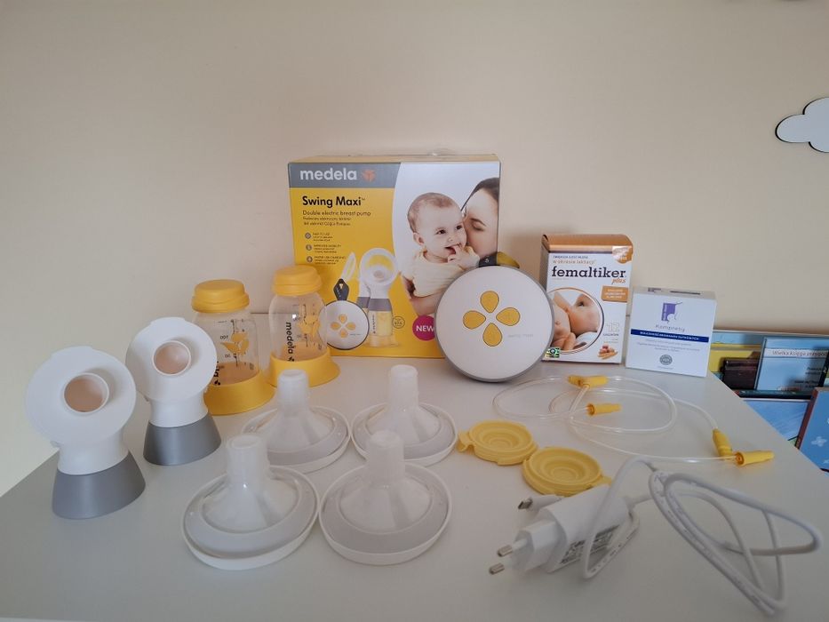 Nowy laktator elektryczny podwójny Medela swing maxi, gratisy