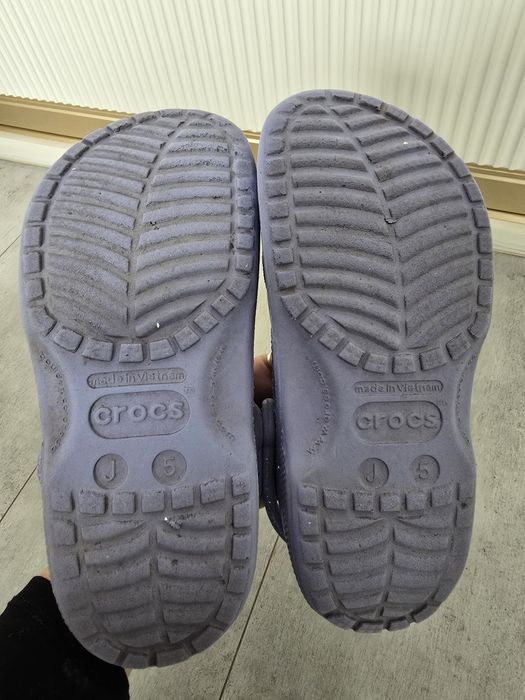 Crocs j5 fioletowe 37 38 glitter brokatowe buty