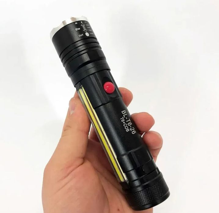 Ліхтарик металевий ручний  тактичний акумуляторний та на батарейкахя