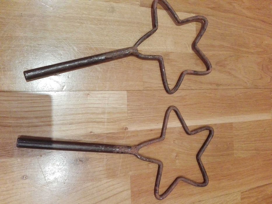 Varão, suportes e terminais em ferro, rústico