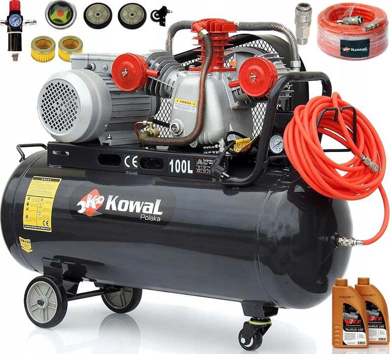 14 Bar KOMPRESOR k8 olejowy tłokowy 100L sprężarka pompa powietrza