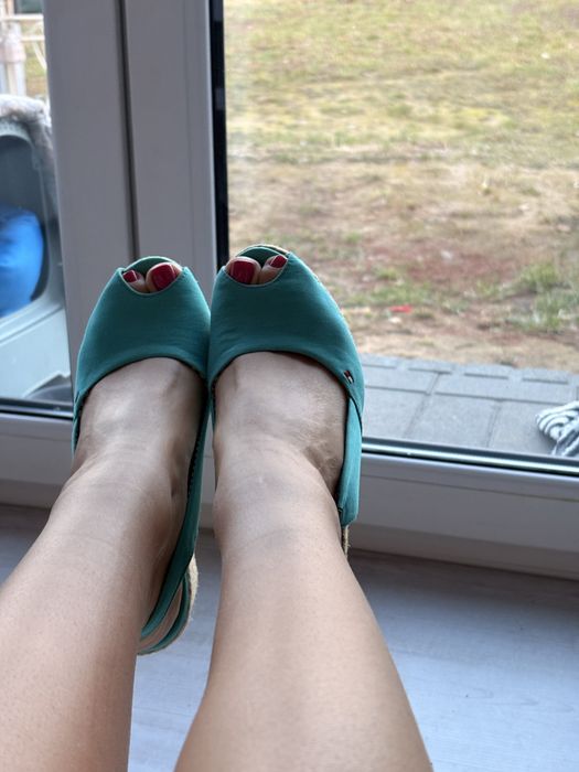 Koturny Tommy Hilfiger 39 turkusowe