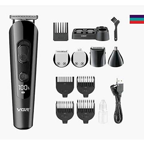 Машинка для стрижки, тример,  VGR V-175, 8в1  + підставка