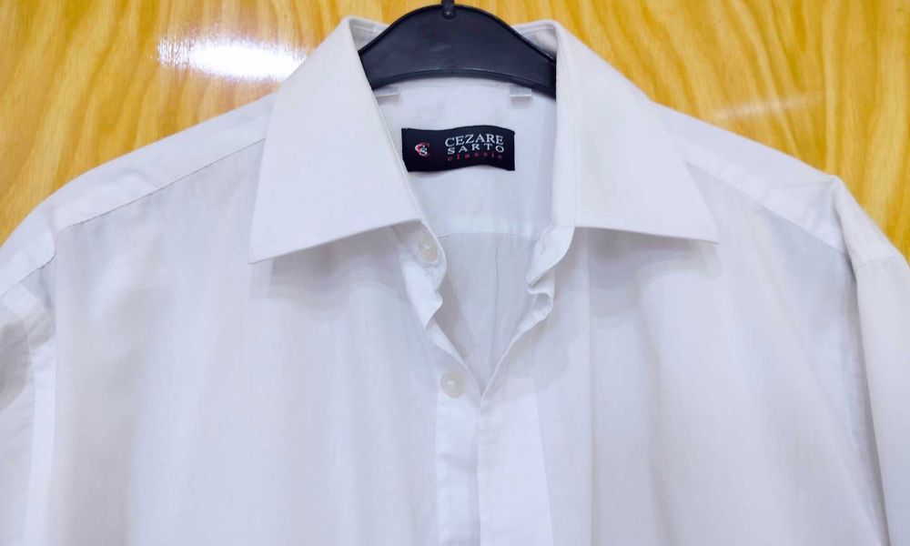 Koszula męska biała wizytowa prosta 41