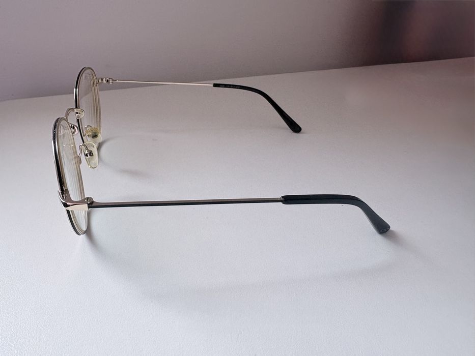 Okulary korekcyjne metalowe minusy refleks niebieski