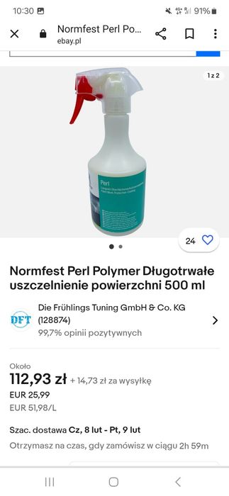 Normfest Pearl wosk w płynie 500m dostępne pare sztukl