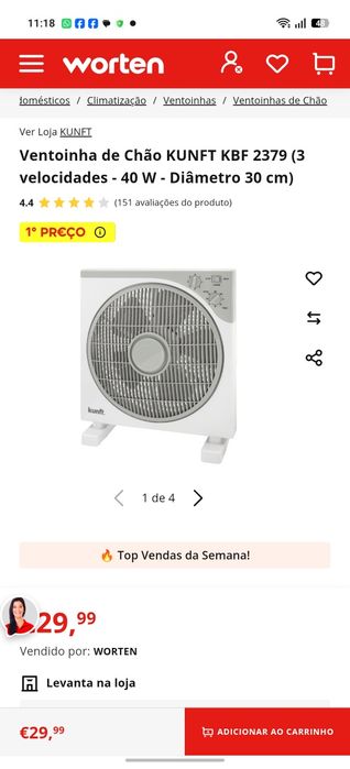 Ventilador pouco  uso,