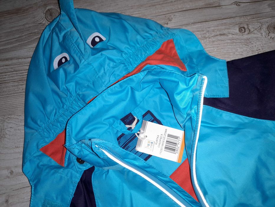 PocoPiano wiosenna kutreczka chłopięca turkus granat odblaski 74/80