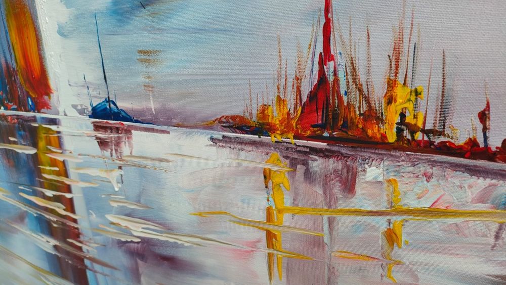 Obraz olejny Abstrakcja Port 70/70