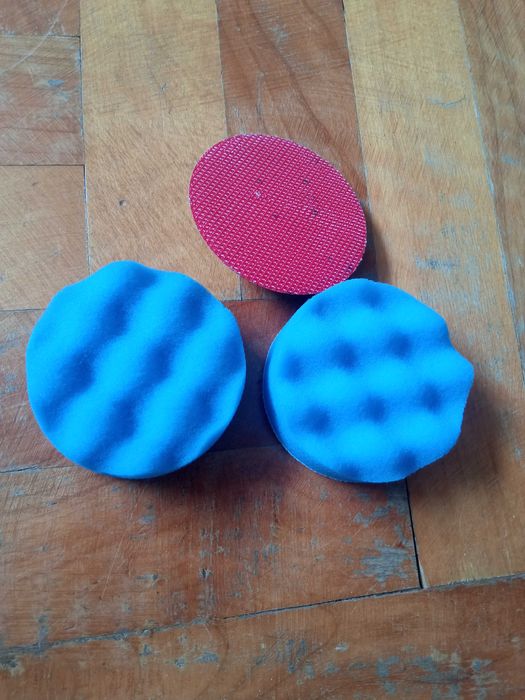 2 sztuki gąbkek polersich karbowanych wykańczających niebieskich