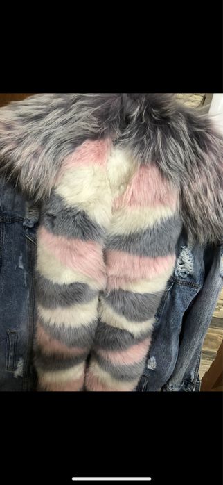 Katana z obszyciem naturalnym  fursi uniwersalna parka