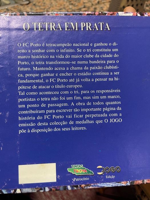 Moedas em prata comemorativa Tetra FCP