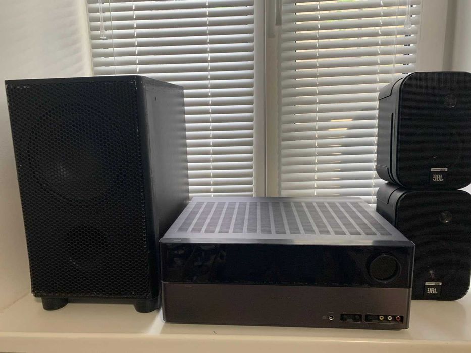 Комплект для Дому Кафе Бару Ресивер Harman-Kardon HK 3490 Активний саб Колонки JBL