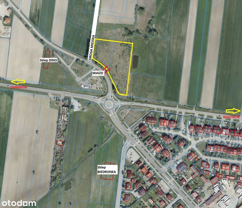 Działki usługowe (0,96ha) Wysokie Mazowieckie
