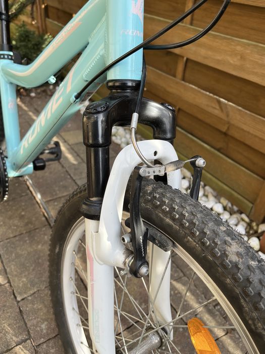 Rower Romet Jolene 20 turkusowy amortyzator przód