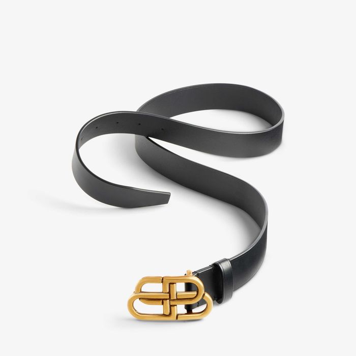 Ремень Баленсиага Золотой Balenciaga BB Belt Ancient Gold