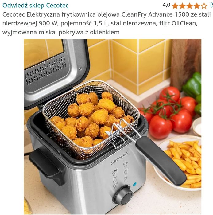 Frytkownica Cecotec 900W poj. 1,5L
