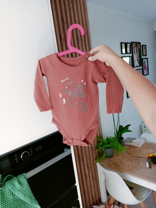 Brązowe body na długi rękaw 86