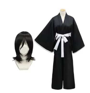 Pełny cosplay z peruką Kuchiki Rukia Bleach anime Nowy Rozmiar L
