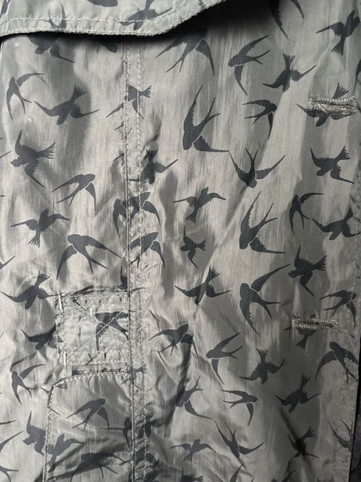 Легкий дощовик Izabel London хакі з принтом птахів, XL