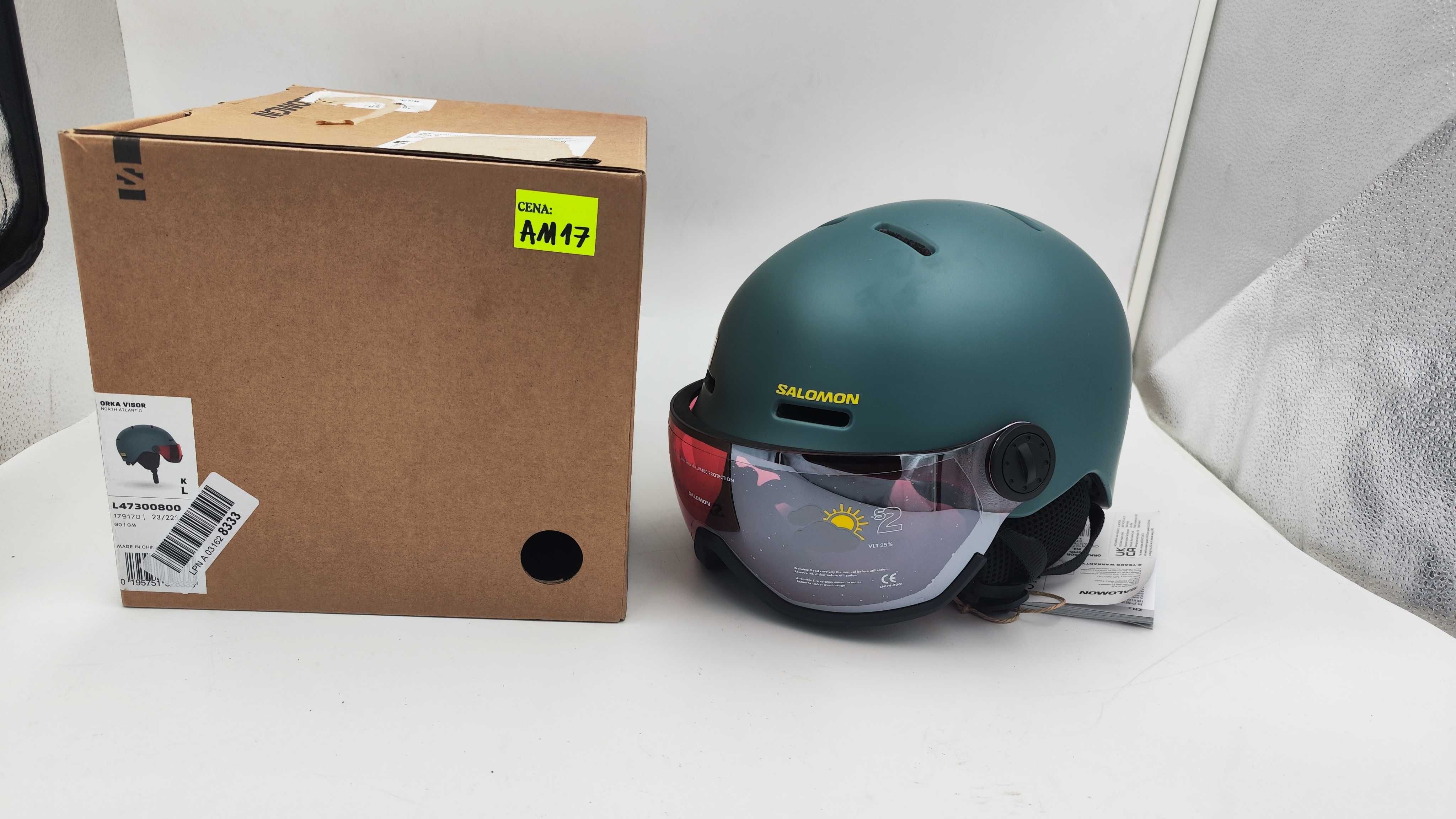 Kask Narciarski z przyłbicą szybą Salomon Orka Visor 56-59 Kask Narciarski z przyłbicą szybą Salomon Orka Visor 56-59