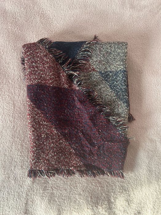 Szal w kratę ze skosa