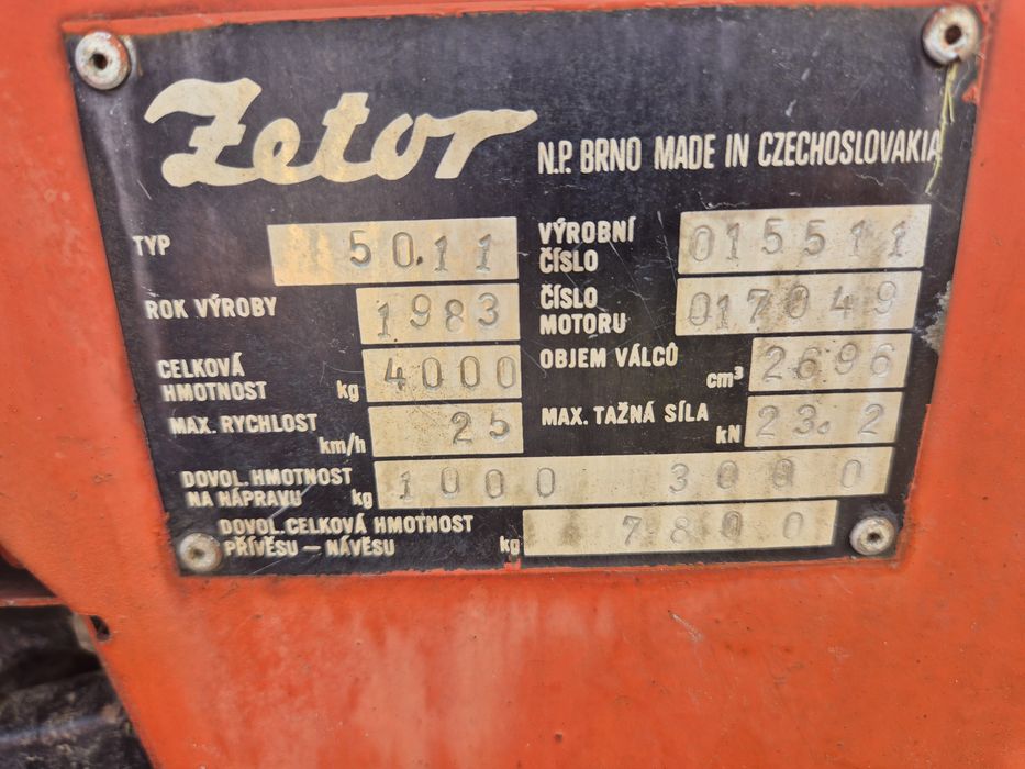 Zetor 5011 nie 5211, 6011, 6211